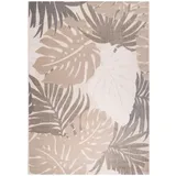 Sanat "Floral beige (natur), B:80cm H:6mm L:200cm, Kunstfaser, Teppiche, Teppich, In- und Outdoor geeignet, florales Design, Balkon, Terasse