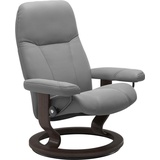 Stressless Relaxsessel STRESSLESS Consul Sessel Gr. Leder BATICK, Classic Base Wenge, PlusTMSystem-Gleitsystem-Rela x funktion-Drehfunktion-Kopfstützenverstellung-Rückteilverstellung, B/H/T: 76 cm x 100 cm x 71 cm, grau (wild dove batick) Lesesessel und Relaxsessel