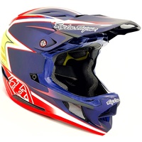 Troy Lee Designs D4 Carbon Downhill Helm, (Black/Red/Yellow,L (58/59))