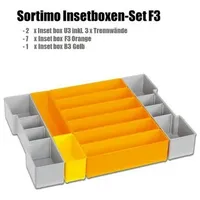 Sortimo Kleinteilemagazin Alternative L-BOXX 102 Insetboxen-Set | F3 Einsätze
