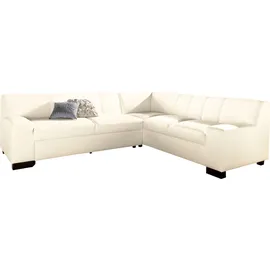 DOMO collection Ecksofa »Norma, moderne Armlehnen, zeitlos und elegant, L-Form«, wahlweise mit Bettfunktion beige