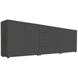 BMG Möbel Sideboard Mailand Set 5 Anthrazit