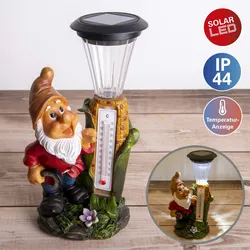 Näve LED-Deko-Solarleuchte (Zwerg mit Thermometer)
