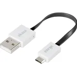 Akasa USB-Kabel USB 2.0 USB-A Stecker, USB-Micro-B Stecker 0.15 m Schwarz hochflexibel, vergoldete Steckkontakte, UL-zertifiziert AK-CBUB16-15BK