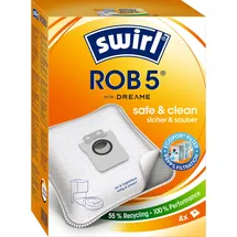 Swirl ROB 5 EcoPor Staubsaugerbeutel für diverse Saugroboter-Modelle der Firma Dreame, 4 Beutel