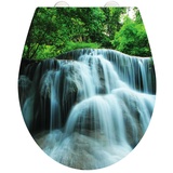 WENKO WC-Sitz Hochglanz Acryl Waterfall blau