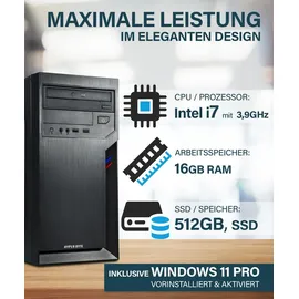 hyper byte Office PC Intel Core i7 16 GB RAM 512 GB SSD
