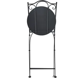 Beliani Anapo Gartenstuhl 39 x 87 x 47 cm schwarz/grün 2 St.