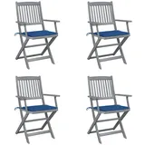 vidaXL Klappbare Gartenstühle 54 x 57 x 91 cm blau 4 St.