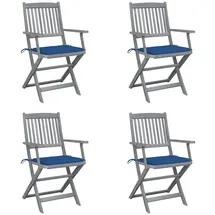 vidaXL Klappbare Gartenstühle 54 x 57 x 91 cm blau 4 St.
