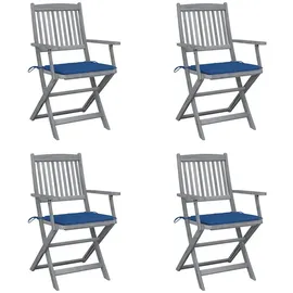 vidaXL Klappbare Gartenstühle 54 x 57 x 91 cm blau 4 St.