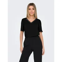 Only V-Shirt ONLAVA LIFE S/S CHAIN V-NECK TOP JRS