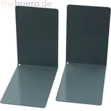 Alco Buchstütze Metall 85x140x140 mm Grau 2 St.