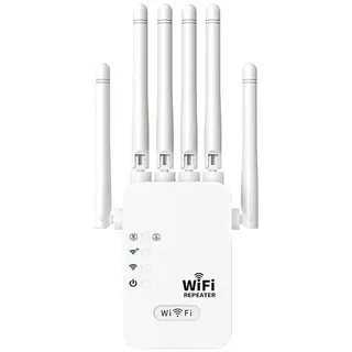 Refttenw 1200Mbit/s Wlan Repeater Wlan Verstärker, AP Modus, Dualband 5G/2,4GHz WLAN-Repeater, bis zu 200 m2-kompatibel