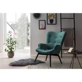 SalesFever Relaxsessel SALESFEVER Polyester 80 x 92 x 99 cm Grün mit Zierknöpfen