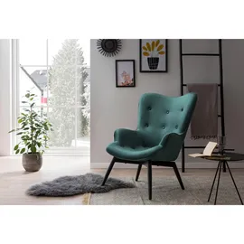 SalesFever Relaxsessel SALESFEVER Polyester 80 x 92 x 99 cm Grün mit Zierknöpfen
