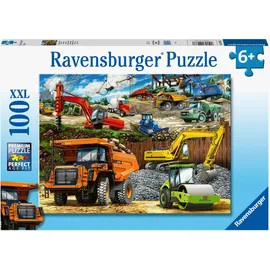Ravensburger Kinderpuzzle 100 XXL Teile - Fahrzeuge auf der Baustelle