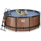 EXIT TOYS Wood Pool 360 x 122 cm inkl. Filterpumpe
