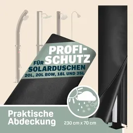 monzana Solardusche Silber/Schwarz 216 cm