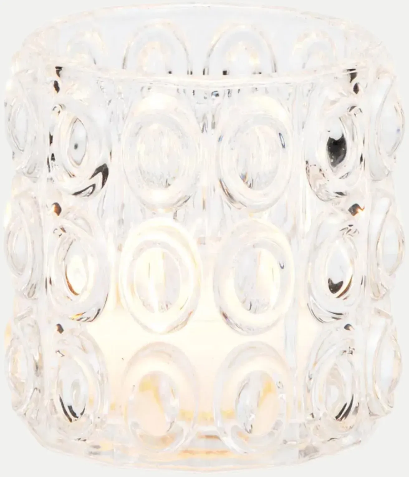 Windlicht aus Glas Transparent Weiß