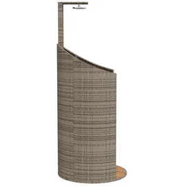 vidaXL Gartendusche 100x100x241,5 cm grau