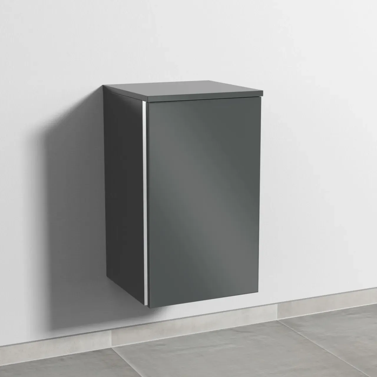 Sanipa 3way Unterschrank mit 1 Tür, Anthrazit-Glanz, BS13979 BS13979