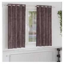 vidaXL Samtvorhänge mit Vorhängen 2 pcs Braun 175 x 140 cm Samt