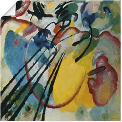 Artland Kunstdruck »Improvisation 26 (Rudern). 1912«, Gegenstandslos, (1 St.), als Leinwandbild, Wandaufkleber oder Poster in versch. Größen Artland Farbe Bild(er): bunt