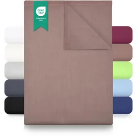 Green Mark Textilien Bettlaken Baumwolle 150 x 250 cm Sand