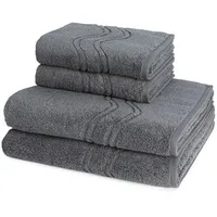 Ross Cashmere feeling Handtuch-Set (4-teilig) Anthrazit Grau
