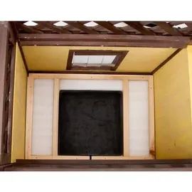 Kerbl Katzenhaus 4-Seasons Deluxe beheizbar 88x57x77 cm Dunkelbraun/Rot
