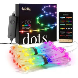 Twinkly Dots - 400 App-controlled RGB LEDs. 20 Meters. Clear Wire.