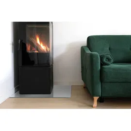 Tulup Glasplatte Funkenschutzplatte Rechteck 60 x 40 x 0,4 cm Grau