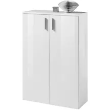 Stella Trading Schuhschrank 80 x 120 x 35 cm hochglänzend / weiß