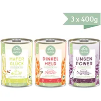 Naftie veganes Hundefutter Bio Nassfutter Testpaket 3 x 400 g