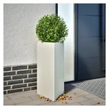 vidaXL Pflanzkübel Dreieckig 40 x 34,5 x 70 cm Weiß