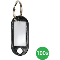 Schlüsselanhänger, 100 Stk., schwarz
