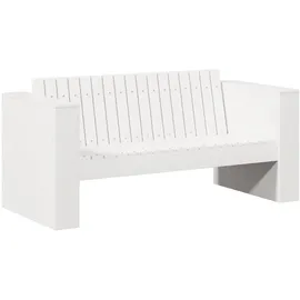 vidaXL Garten-Sofa Loungesofa weiß