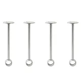 Gardinenstange Halterungen,Vorhangstange Halterung 20 cm, 4 Stück, Edelstahl-Stangenhalterung, Montagehalterung, Hardware, robuste Duschvorhang-Rohrhalterung