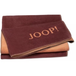 Joop! Wohndecke Uni-Doubleface Granat Kupfer