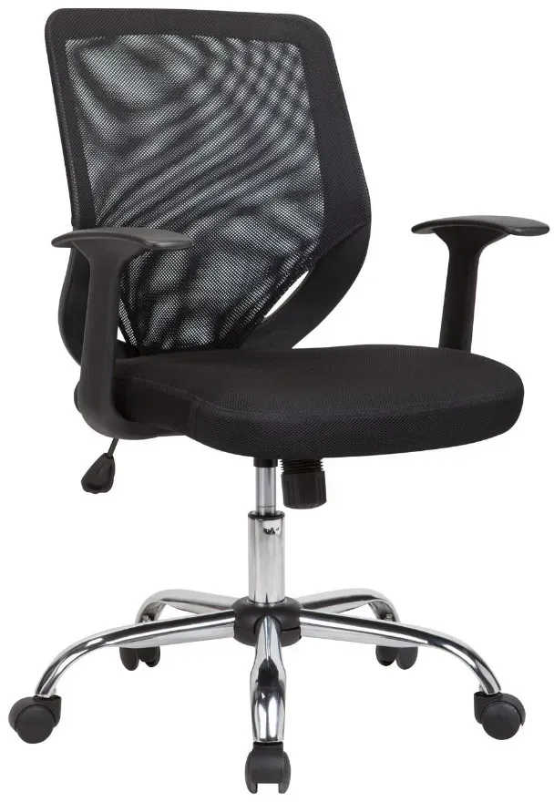 Schwarzer atmungsaktiver Burostuhl h122_83