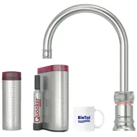 QUOOKER Wassersprudler Quooker Wasserhahn mit PRO3 Heißwasser & CUBE für Sprudelwasser Wasser, mit BieTal Trinktasse