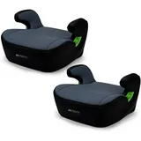 Osann Junior 2er set, Sitzerhöhung Auto Kinder, Kindersitzerhöhung ohne Isofix 126-150cm (ca. 15-36 kg), Sitzschale i-Size - Nero