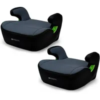 Osann Junior 2er set, Sitzerhöhung Auto Kinder, Kindersitzerhöhung ohne Isofix 126-150cm (ca. 15-36 kg), Sitzschale i-Size - Nero