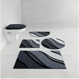 Grund Badematte Belize, Badvorleger, Badezimmer Teppich, sehr weich, Höhe 20 mm, rutschhemmend beschichtet, schnell trocknend, fußbodenheizungsgeeignet, Polyacryl, rund, weiche Haptik, auch als 3 teiliges Set erhältlich, Made in Europe grau rund | Ø 70 cm x 20 mm