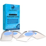 ORTHOPEO Premium Fersensporn Einlagen I Fersenpolster I Fersenkissen für Schuhe I Gel Silikon Einlagen Fersensporn Herren I 2 Paar Geleinlagen für die Ferse I Orthopädische Gelkissen I L10.8 cm B 7 cm