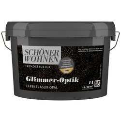 SCHÖNER WOHNEN FARBE Effektlasur »Trendstruktur«, in Glimmer-Optik, opalfarben, 1 l - gelb