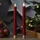 MARELIDA LED Stabkerzen 24,5 cm rot 2 St.