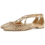 Gioseppo Leskovic Ballerinas aus Leder, Blau, mit Schnürung für Damen, Platinfarben, 38 EU