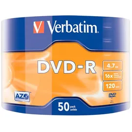 Verbatim DVD-R mattsilber, 50er-Spindel mit Folienverpackung,